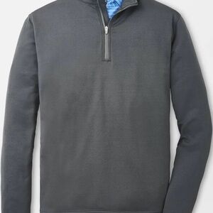 Peter Millar Charcoal Quarter-Zip Pullover